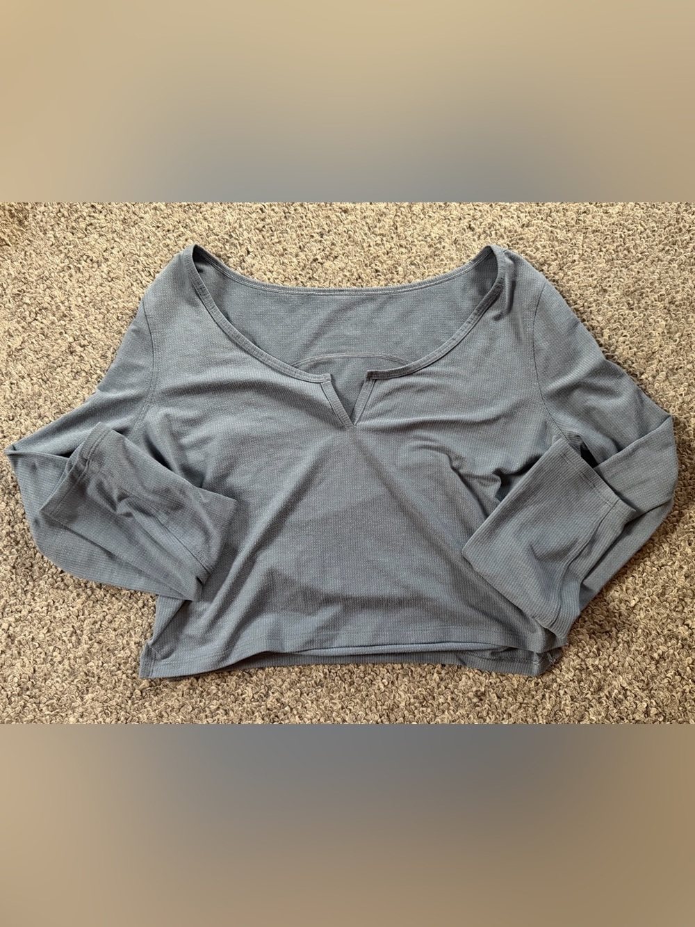 Lululemon Cropped Henley Long Sleeve